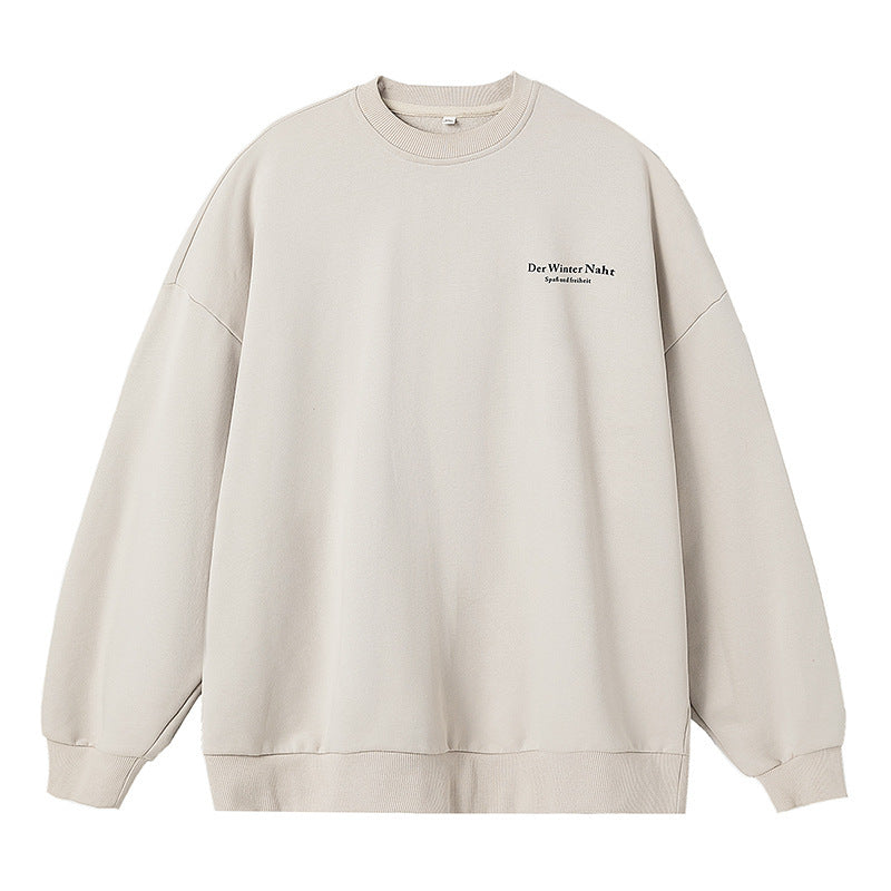 Retro American Printed Crew Neck Sweatshirt Loose Ins