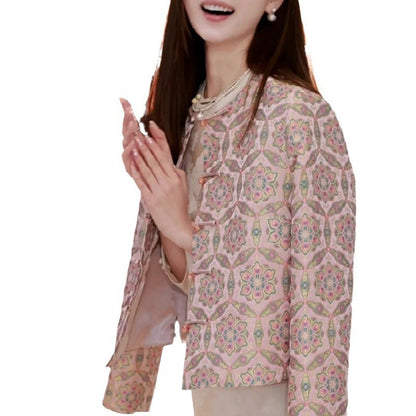 New Chinese Style Song Dynasty Brocade Short Top For Women