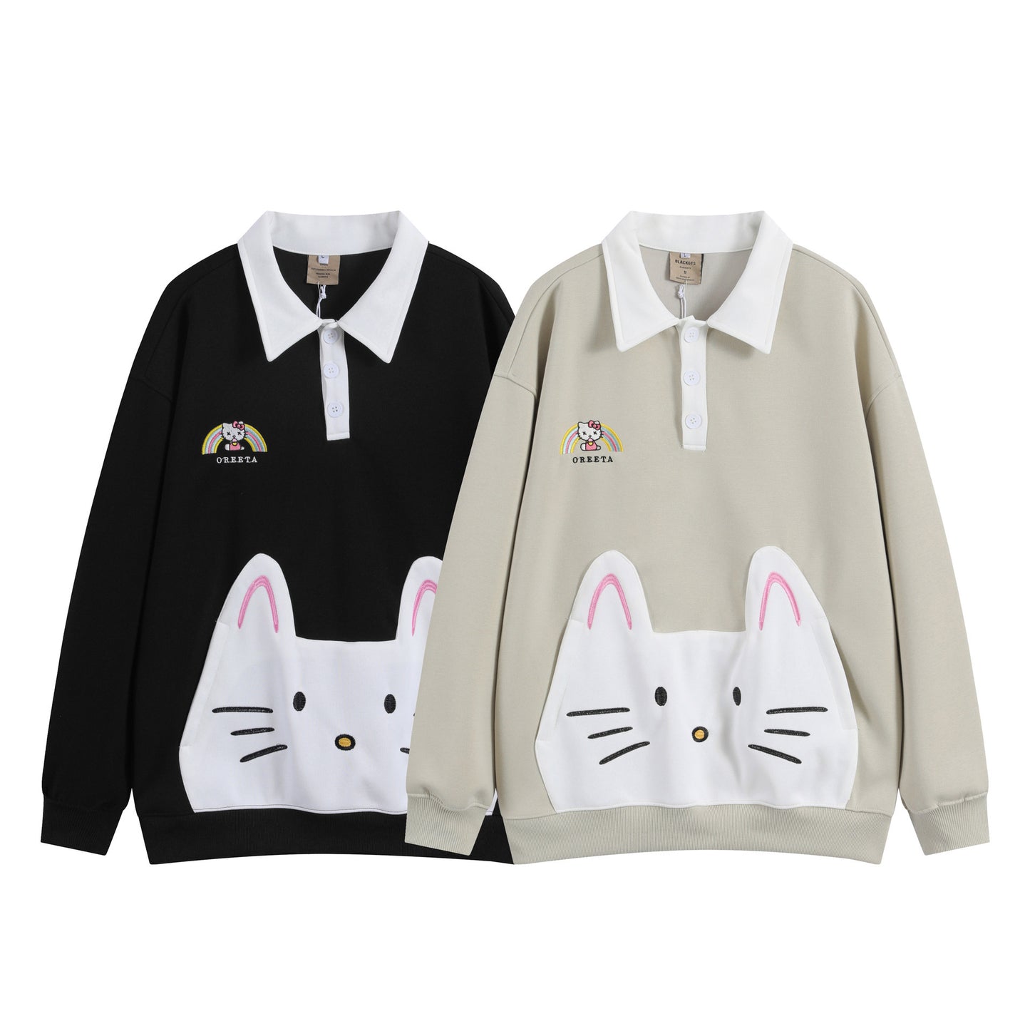 Men's And Women's American Cat Patch Sweater