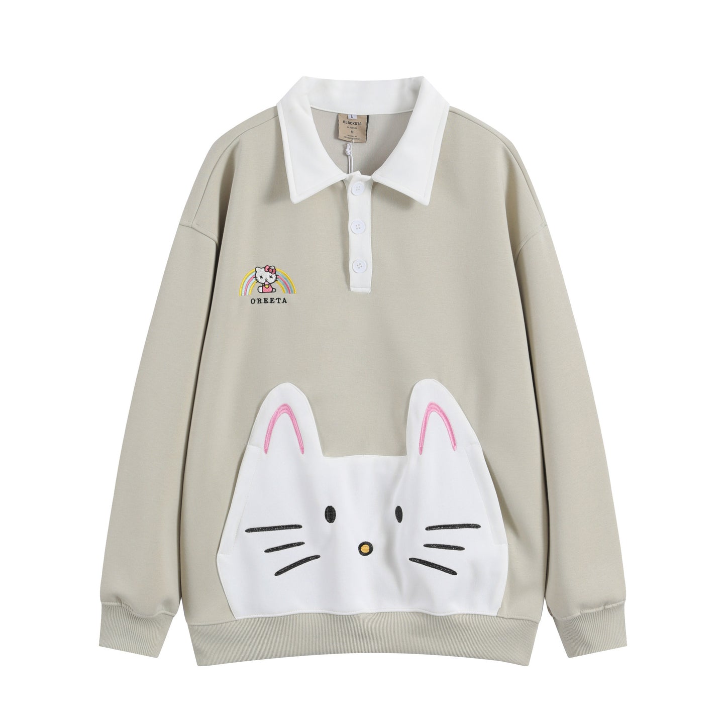 Men's And Women's American Cat Patch Sweater