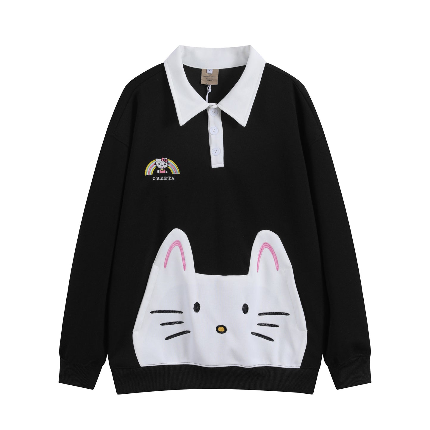 Men's And Women's American Cat Patch Sweater